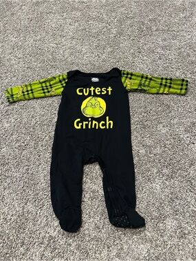 Grinch Black and Green Baby One-Piece - size 24 months